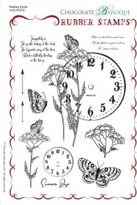 Parsley Clock Rubber Stamp sheet - A5
